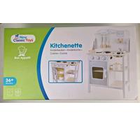 NEW CLASSIC TOYS 11053 Cuisine Enfant Bois Bon Appétit Blanche Argent Dès 3 Ans