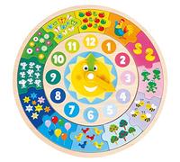 New Classic Toys 18253 Horloge Puzzle Ronde FSC