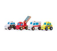 New Classic Toys set de véhicules junior wood rouge/blanc/jaune 4-pièces Jaune G