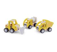 New Classic Toys véhicules de construction junior wood yellow 3-piece Ivoire