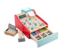 New Classic Toys caisse enregistreuse junior 20 x 16,5 cm bois/papier 43-part Multicolore G