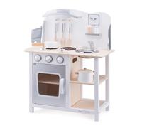 NEW CLASSIC TOYS 11053 Cuisine Enfant Bois Bon Appétit Blanche Argent Dès 3 Ans