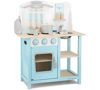 New Classic Toys Cuisine Enfant en Bois Jeu d’Imitation Éducative pour Enfants Bleu