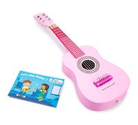 New Classic Toys Instrument de Musique pour débutants Guitare avec Le Livre de Musique - Rose