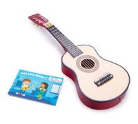 New Classic Toys Instrument débutants Guitare avec Le Livre de Musique-Naturelle, 344 10344, Naturel