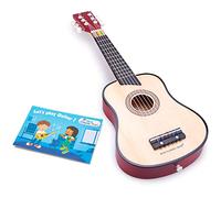 New Classic Toys Instrument débutants Guitare de Luxe avec Le Livre de Musique, 304, DeLuxe-Naturel 10304