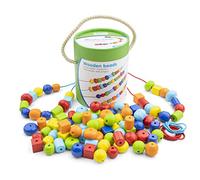 New Classic Toys Perles en bois 96 pièces, 10574