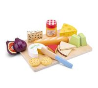New Classic Toys Planche à Fromages en Bois Jouet - Ensemble de Jeu Éducatif pour Enfants - Accessoire de Cuisine en Bois pour Jeux de Rôle - Développement de la Motricité Fine et de la Créativité