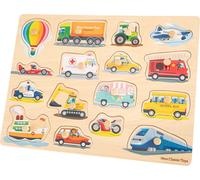 New Classic Toys Puzzle à boutons - 16 pièces - véhicules