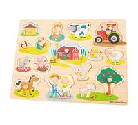 New Classic Toys- Puzzle Classique en Bois FSC pour Enfant de 2 Ans-Multicolore, 10440
