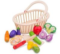 New Classic Toys set à découper panier à légumes junior 25,5 cm bois 11-pièces Multicolore G