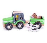 New Classic Toys tracteur junior 24 cm bois vert 5 pièces Ivoire G