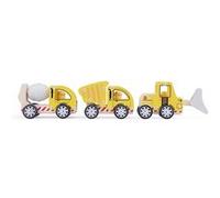 New Classic Toys véhicules de construction junior wood yellow 3-piece Ivoire G