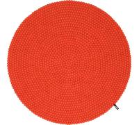 New Colours Tapis de boules de feutre Rond ø 120 cm Rouge