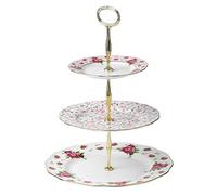 New Country Roses White by Royal Albert Support à gâteau 3 étages