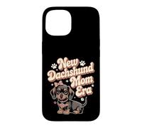 New Dachshund Mom Era Motif Maman Teckel Mignon Coque pour iPhone 15