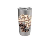 New Dachshund Mom Era motif maman teckel mignon Gobelet isotherme en acier inoxydable double paroi