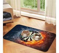 New Dart Board,Waterproof Pet Feeding Mat,PU Leather Placemats for Cat Dog Water Bowl,Food Mats,30x45cm