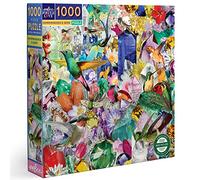 (New Dec) eeBoo 1000pc Puzzle Hummingbirds and Gems Square
