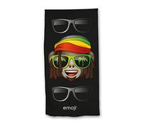 new discount Drap de Plage ou Drap de Bain Emoji en Noir