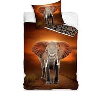 New Discount Parure de Lit Elephant - Housse de Couette Elephant 140x200 cm + Taie d'oreiller 65x65 cm en Coton (Parure Housse De Couette Elephant)