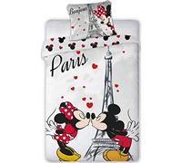 new discount Parure Housse de Couette Minnie et Mickey a Paris en Coton
