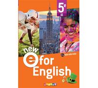 NEW E For English - Anglais 5e Ed. 2022 - Livre élève - Mélanie Herment - Didier - broché - Scolaire / Universitaire