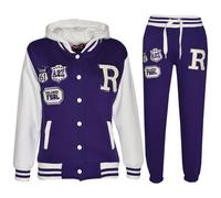 New Enfants Filles Garçons Baseball Survêtement Veste Capuche Bas Set Taille