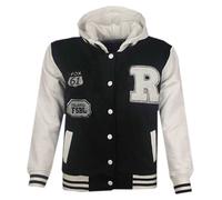 A2Z 4 Kids B.B Encapuchonné R Mode NYC/FOX Veste Varsity - B.B NYC Black Grey 5-6