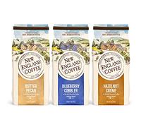 New England Coffee Assortiment de 3 sachets de crème de noix de pécan, myrtille, noisette, 325 ml