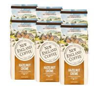 New England Coffee Hazelnut Crème Medium Roast Ground Coffee Lot de 6 sachets de 325 ml