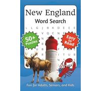New England Word Search Puzzle Book: Word Searches with Easy to Read Print about New England, Wildlife, Towns, and More | 6x9 inches, 110 pages | 50+ ... for Gifts, Relaxation, and Anxiety Relief