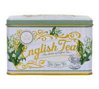 New English Teas Boîte à thé avec 40 sachets de thé Earl Grey Muguet