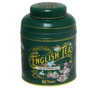 New English Teas Boîte à thé verte vintage victorienne avec 80 sachets de thé anglais