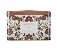 New English Teas Boîte à thé victorienne en forme de fleur de lotus avec 40 sachets de thé traditionnels 1869, inspirés de la broderie et des designs textiles