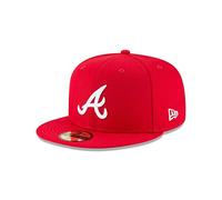 New Era 11591179 59Fifty MLB Basic Atlanta Braves Casquette ajustée Rouge/Blanc - Multicolore - 57 EU