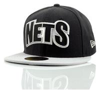 New Era 59 Fifty Edge Up Brooklyn Nets Fitted Cap - Black Grey - Medium