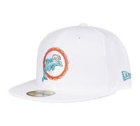 New Era 59Fifty Cap - NFL RETRO Miami Dolphins blanc