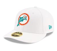 New Era 59Fifty Low Profile Cap - Retro Miami Dolphins Blanc