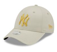 casquette femme 9forty new york yankees logo métal Beige