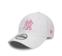 New Era Casquette Team Outline 9FORTY Neyyan Blanc et rose 100% coton Mixte Taille unique