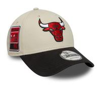 Casquette New Era NBA Contrast Patch 9FORTY Chicago Bulls beige noir rouge