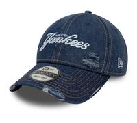 New-Era Casquette DENIM DISTRESS 9TWENTY® NEW YORK YANKEES in Bleu Unique