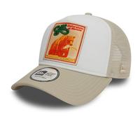 New Era A-Frame Mesh Trucker Cap - California Patch Beige