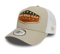 New Era A-Frame Mesh Trucker Cap - Vintage Brand Beige
