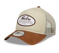 New Era A-Frame Trucker Cap - Retro Brand Patch Beige Brun