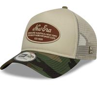 New Era A-Frame Trucker Cap - RETRO BRAND PATCH beige camo
