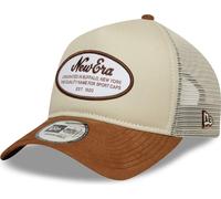 New Era A-Frame Trucker Cap - RETRO BRAND PATCH beige marron
