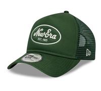 New Era Adjustable Trucker Cap - Oval Brand Script Forest