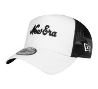 New Era Adjustable Trucker Cap - RETRO Brand Script blanc